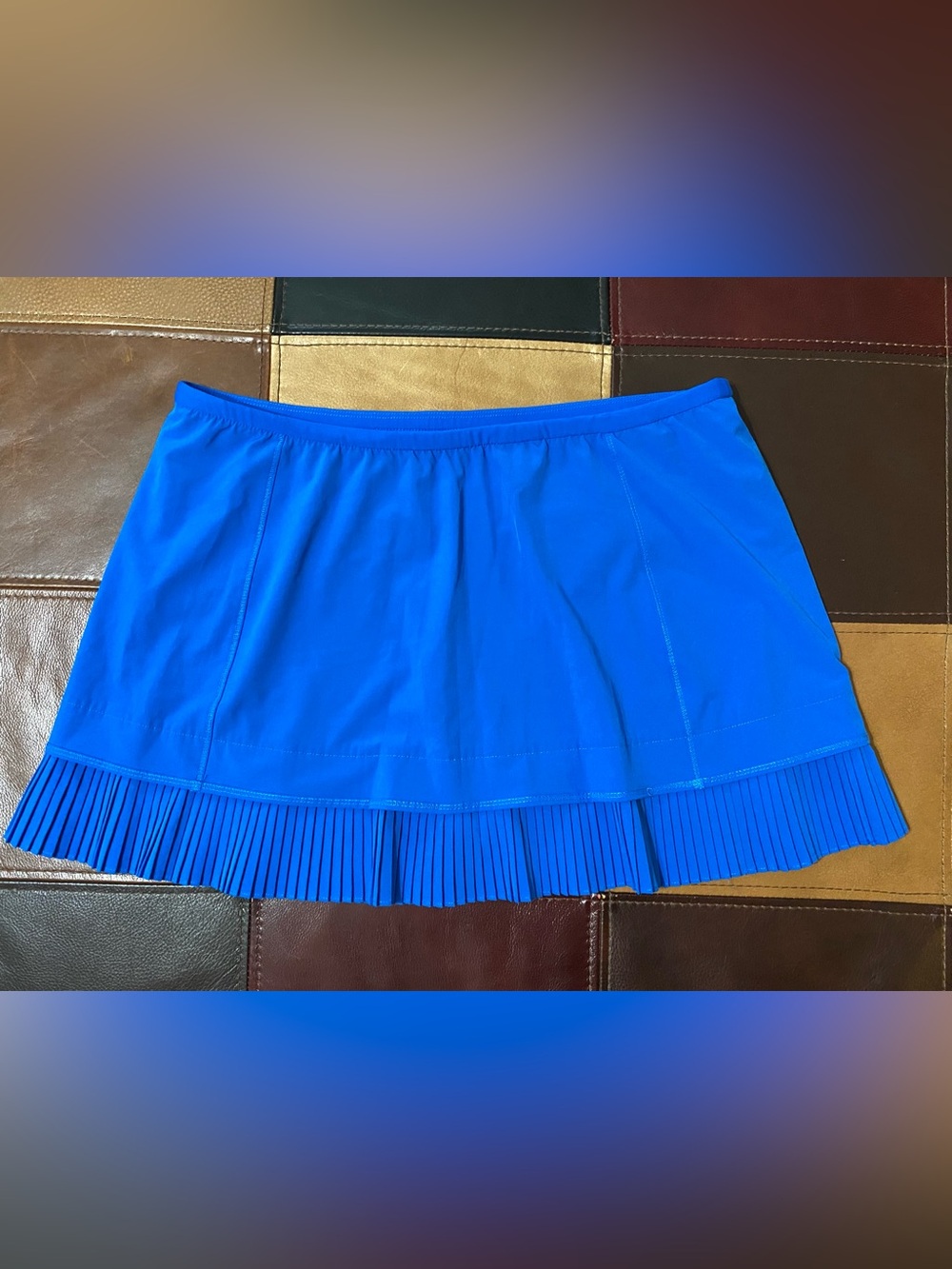 IBKÜL Royal Blue Pleated Athleisure Skort Size L